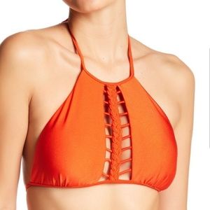 Luli Fama Braided High Neck Bikini Top